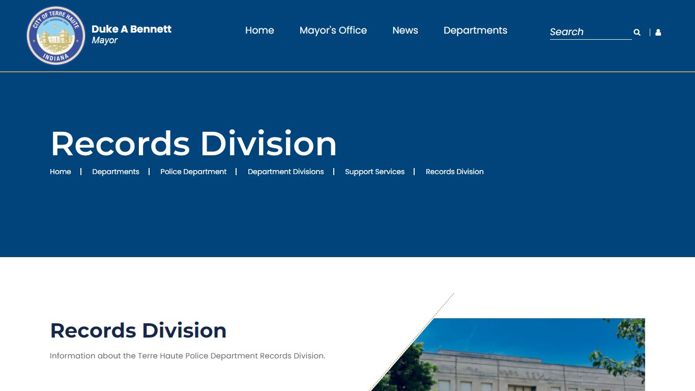 Records Division — City of Terre Haute Government
