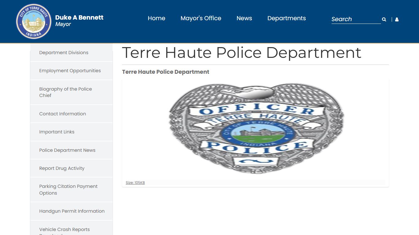 Terre Haute Police Department — City of Terre Haute Government